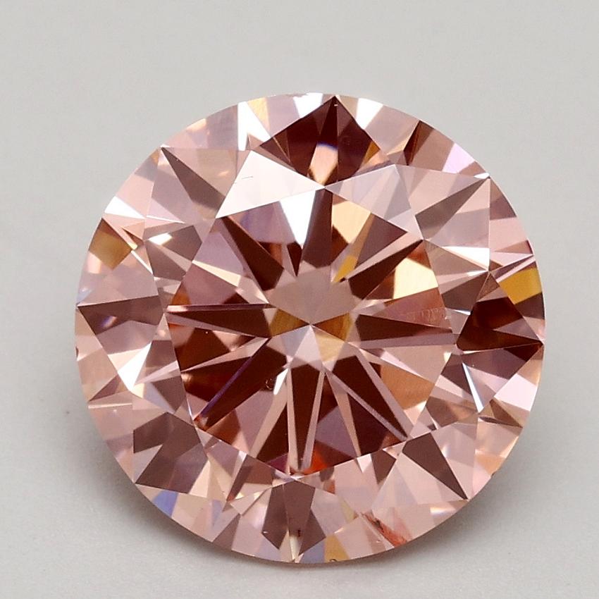 2.50 Ct. Fancy Intense Pink Round Lab Grown Diamond