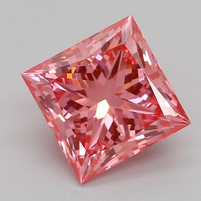 1.07 Ct. Fancy Vivid Pink Princess Lab Grown Diamond