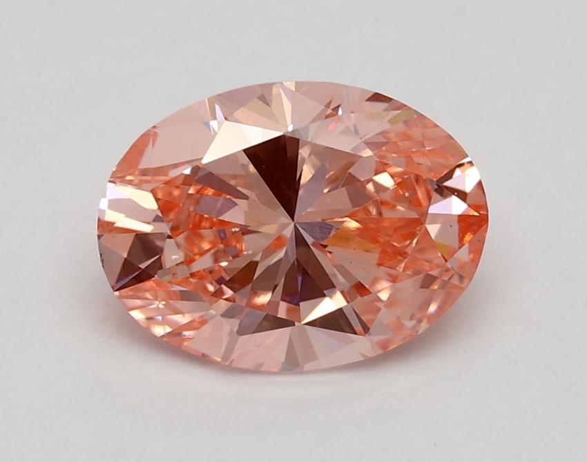 1.3 Ct. Fancy Vivid Pink Oval Lab Grown Diamond