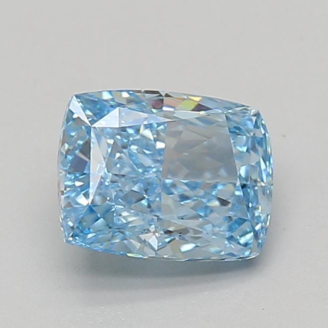 1.66 Ct. Fancy Vivid Blue Cushion Lab Grown Diamond