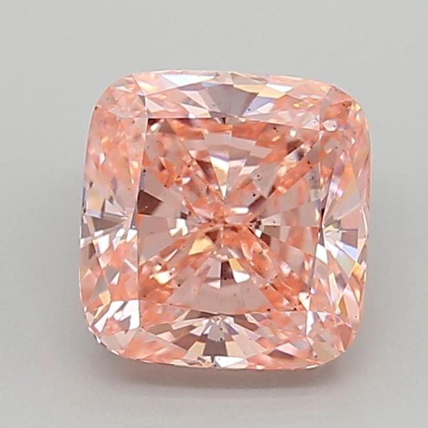 3.00 Ct. Fancy Vivid  Pink Cushion Lab Grown Diamond