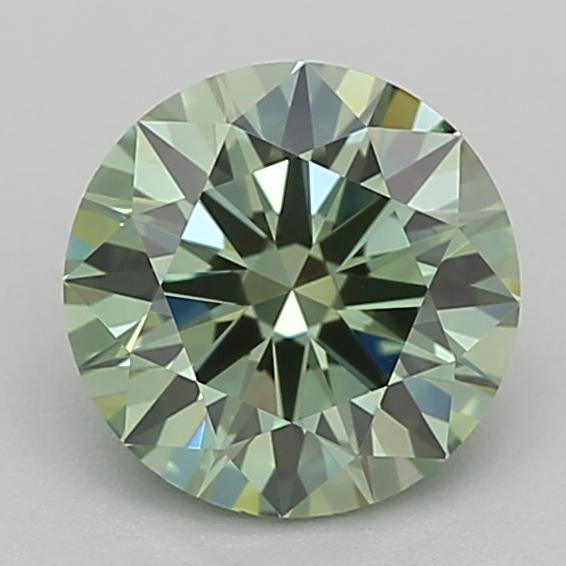 0.85 Ct. Fancy Intense  Green Round Lab Grown Diamond