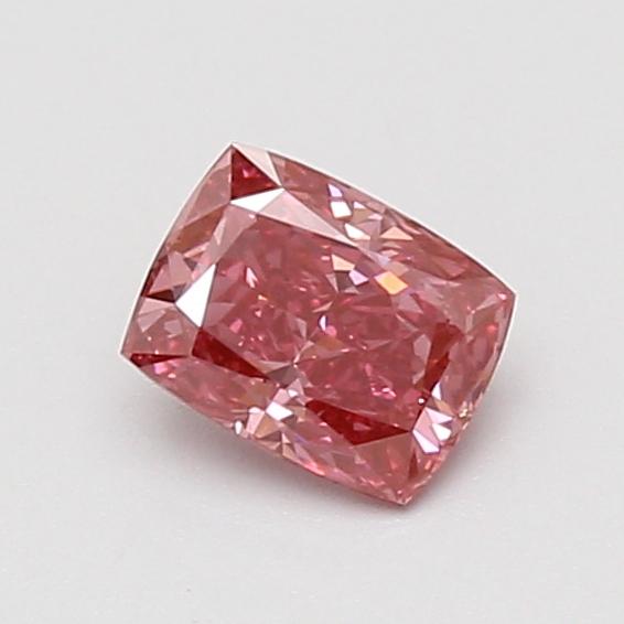 0.57 Ct. Fancy Vivid Pink Cushion Lab Grown Diamond