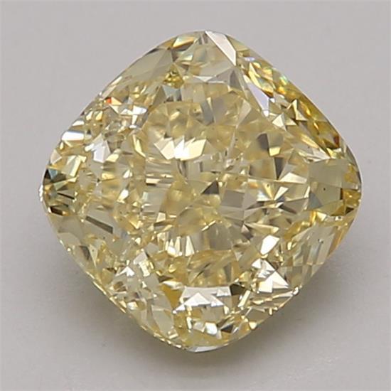 1.54 Ct. Fancy Intense Yellow Cushion Lab Grown Diamond