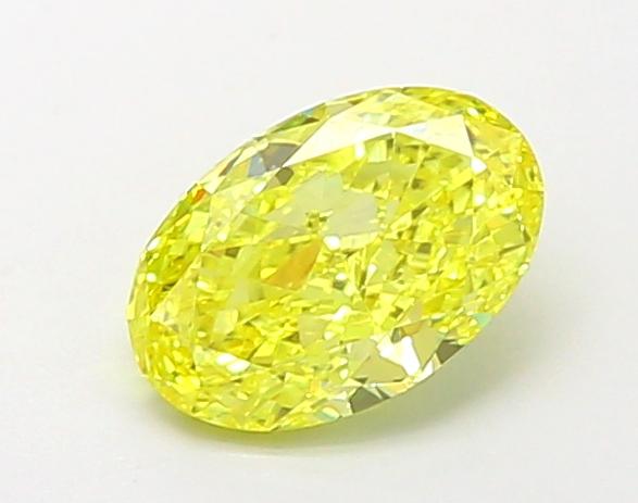 1.01 Ct. Fancy Vivid  Yellow Oval Lab Grown Diamond