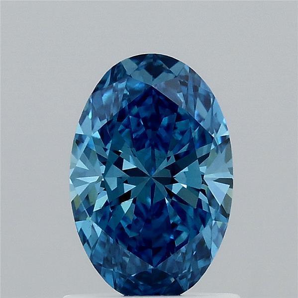 1.02 Ct. Fancy Vivid Blue Oval Lab Grown Diamond