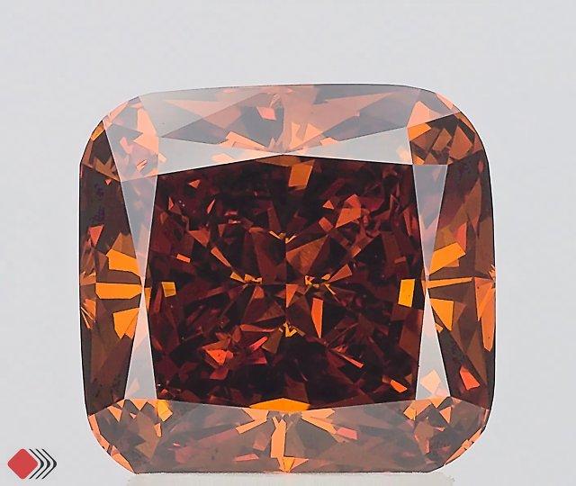 2.78 Ct. Fancy Deep Orange Cushion Lab Grown Diamond