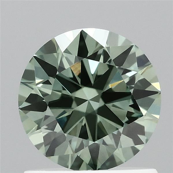 0.96 Ct. Fancy Vivid Green Round Lab Grown Diamond