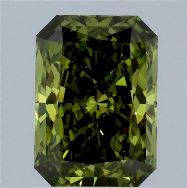 1.64 Ct. Fancy Vivid Green Radiant Lab Grown Diamond