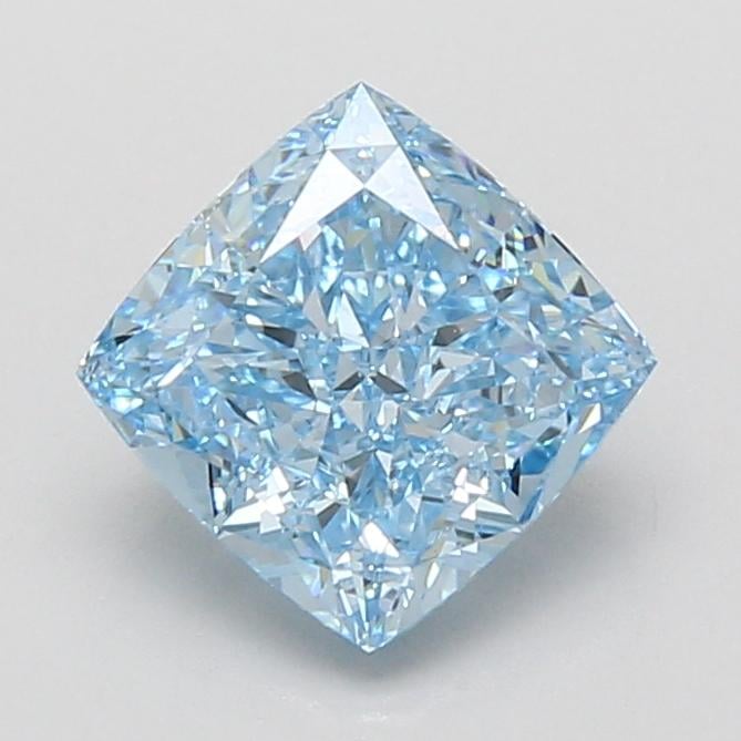 2.07 Ct. Fancy Vivid Blue Cushion Lab Grown Diamond