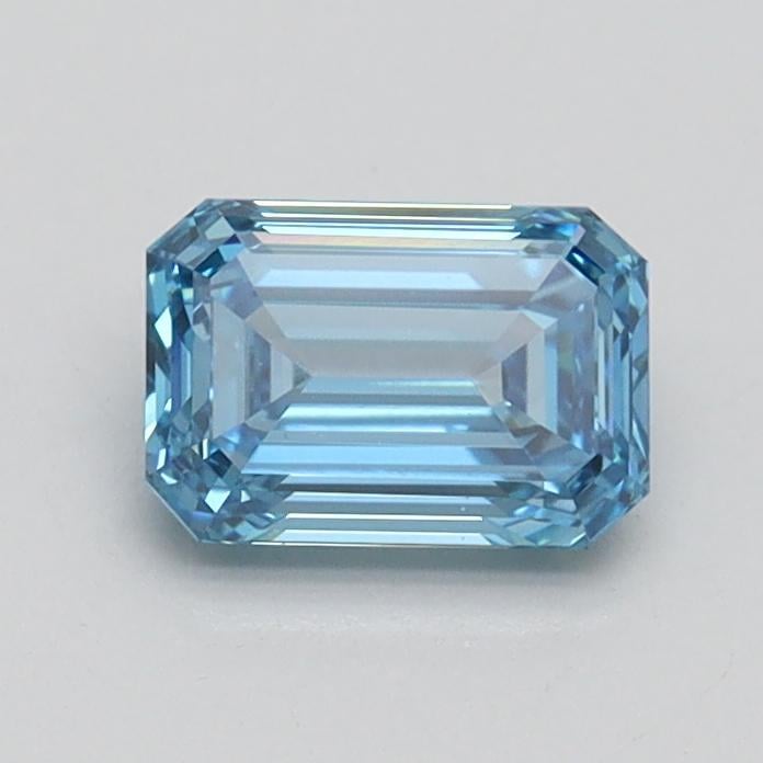 0.72 Ct. Fancy Vivid Blue Emerald Lab Grown Diamond