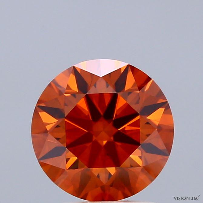 1.53 Ct. Fancy Intense Brownish Orange Round Lab Grown Diamond