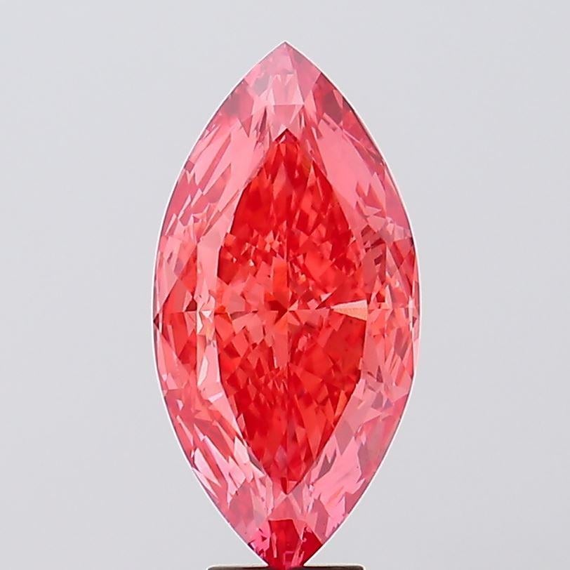 9.89 Ct. Fancy Vivid Pink Marquise Lab Grown Diamond