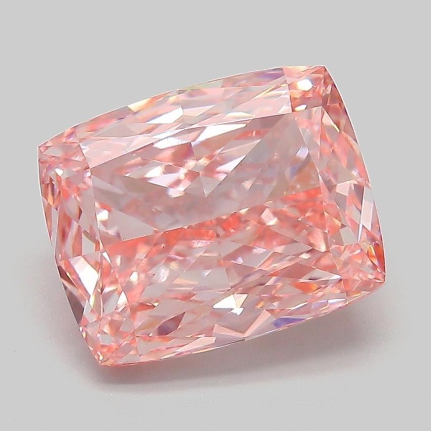 5.11 Ct. Fancy Vivid  Pink Cushion Lab Grown Diamond