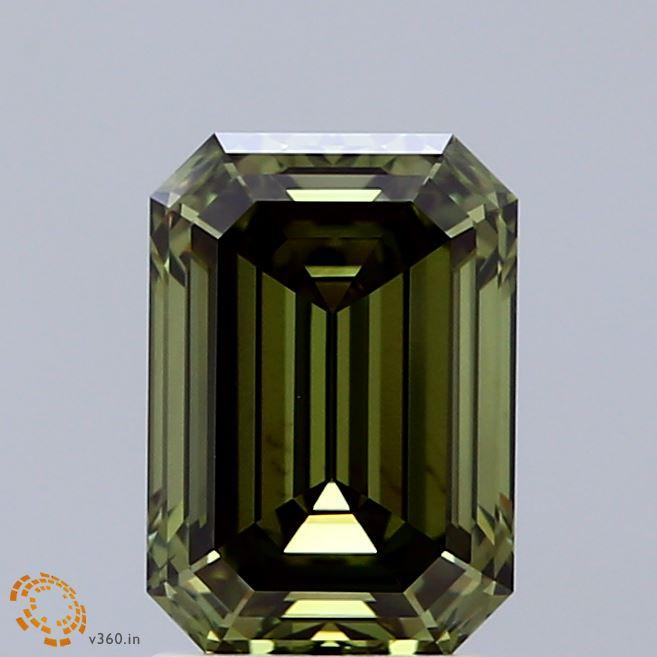 2.02 Ct. Fancy Vivid Green Emerald Lab Grown Diamond