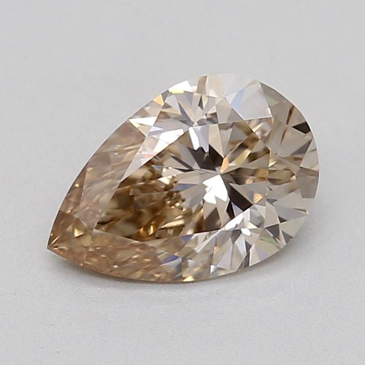 0.51 Ct. Very Light  Brown Pear Lab Grown Diamond