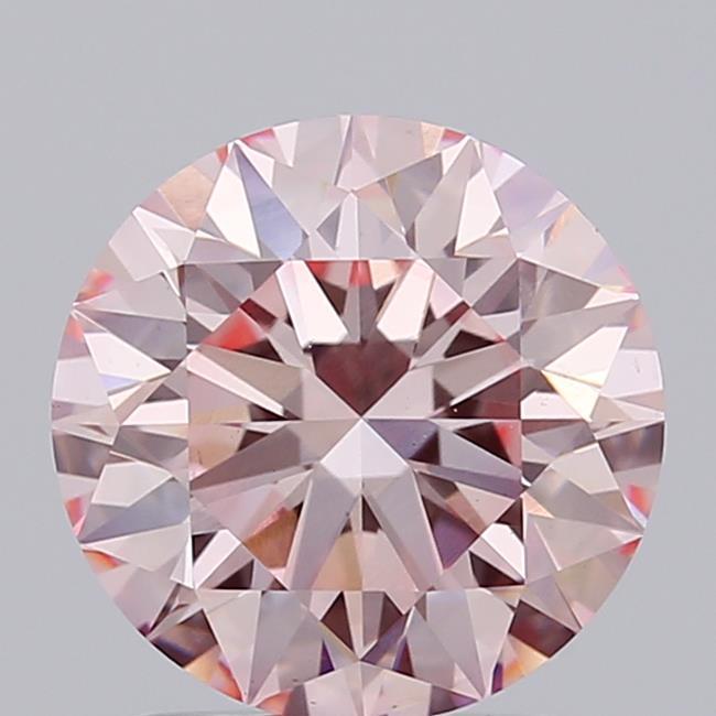 1.52 Ct. Fancy Intense Pink Round Lab Grown Diamond