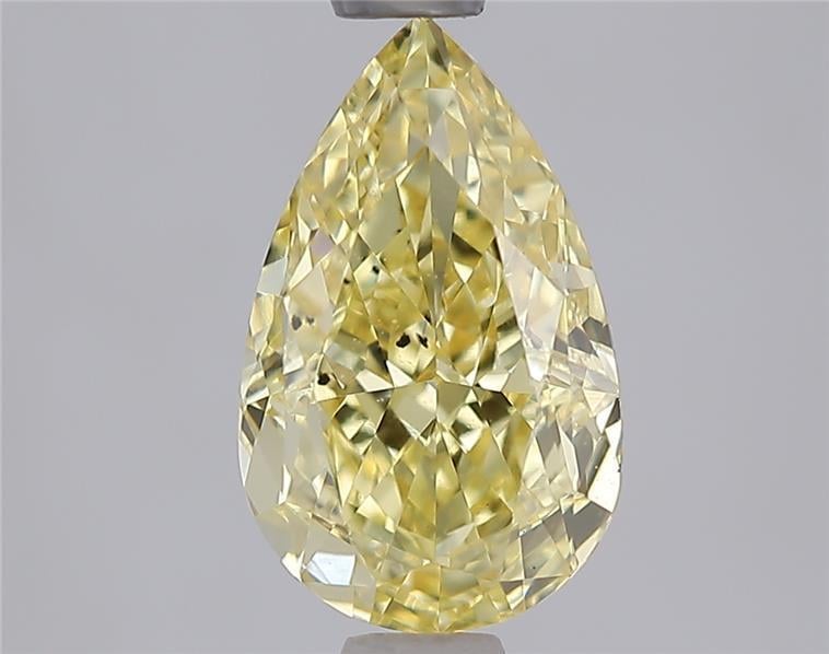 1.57 Ct. Fancy Intense Yellow Pear Lab Grown Diamond
