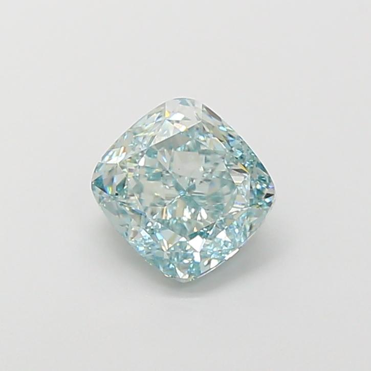 2.05 Ct. Fancy Intense  Green Cushion Lab Grown Diamond