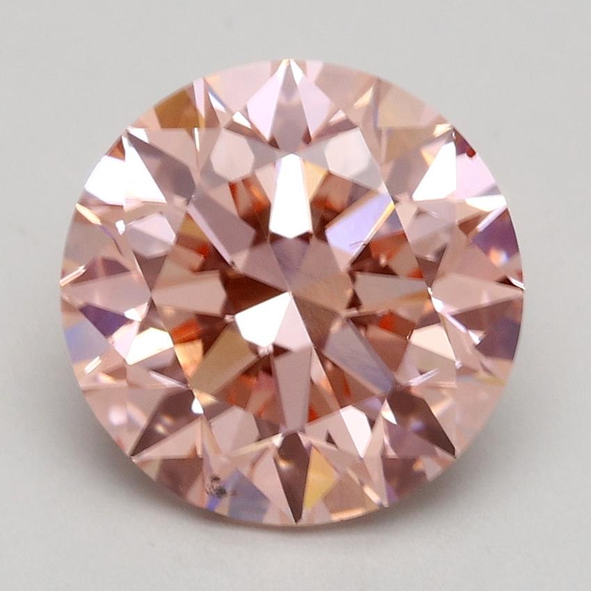 2.70 Ct. Fancy Intense Pink Round Lab Grown Diamond