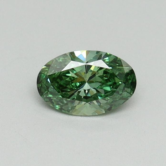 0.30 Ct. Fancy Vivid Green Oval Lab Grown Diamond