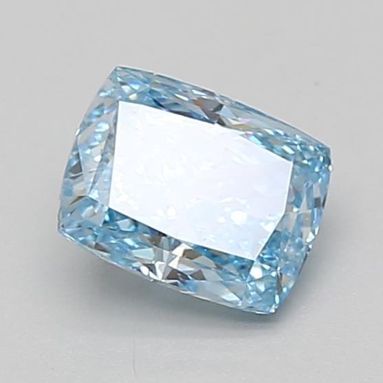 1.05 Ct. Fancy Vivid Blue Cushion Lab Grown Diamond