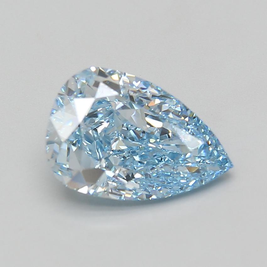 4.08 Ct. Fancy Vivid Blue Pear Lab Grown Diamond