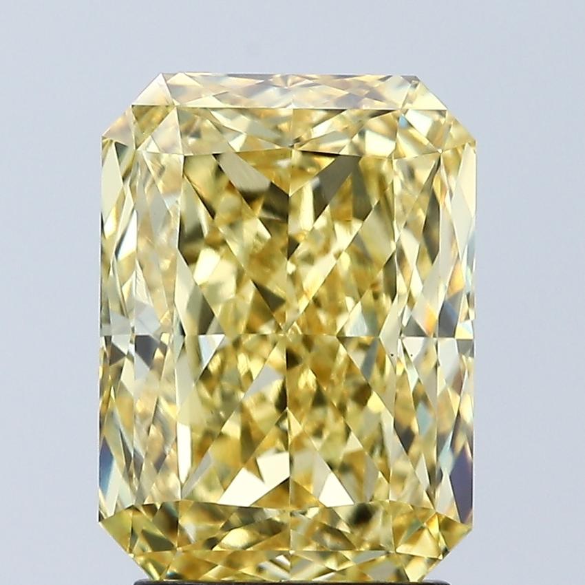 3.08 Ct. Fancy Vivid Yellow Radiant Lab Grown Diamond