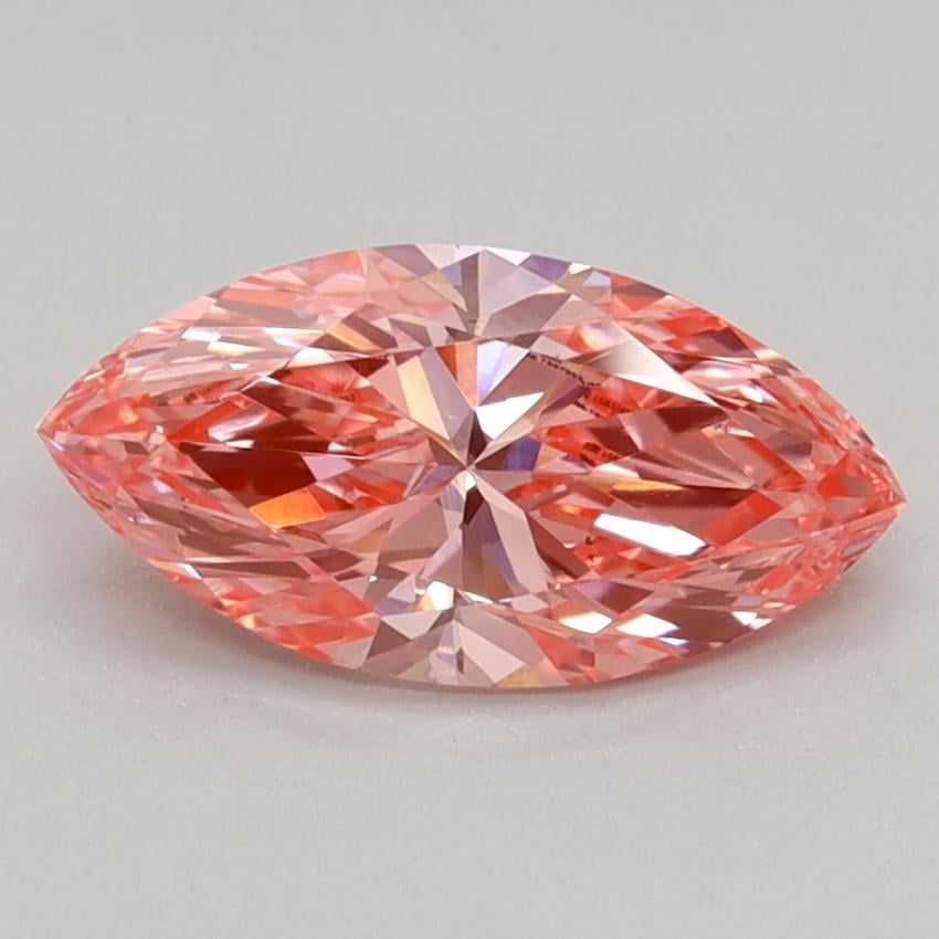 0.60 Ct. Fancy Vivid Pink Marquise Lab Grown Diamond