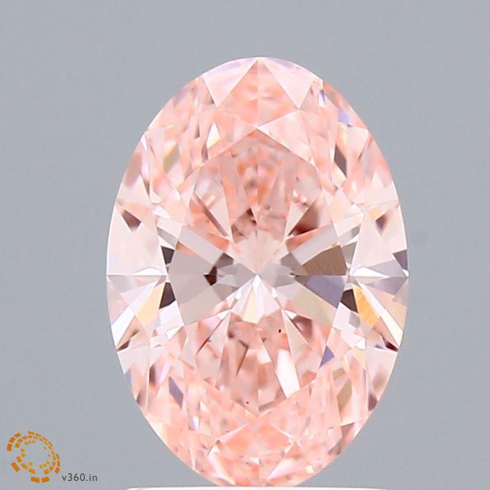 1.69 Ct. Fancy Vivid Pink Oval Lab Grown Diamond