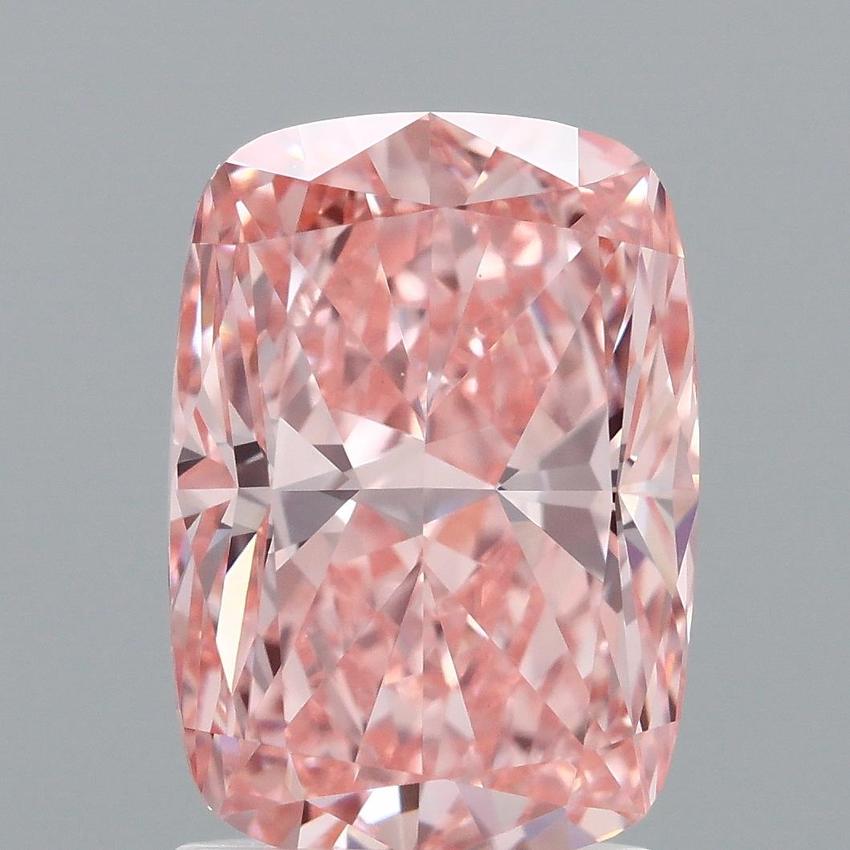 2.17 Ct. Fancy Vivid Pink Cushion Lab Grown Diamond