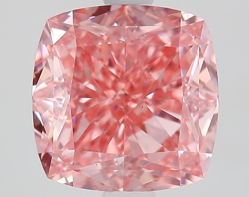 2.78 Ct. Fancy Vivid Pink Cushion Lab Grown Diamond