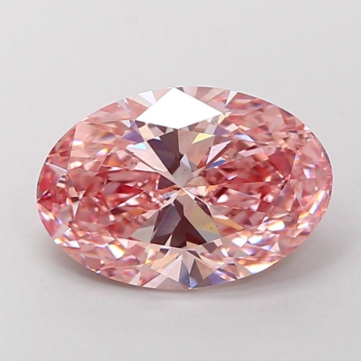 2.51 Ct. Fancy Intense Pink Oval Lab Grown Diamond