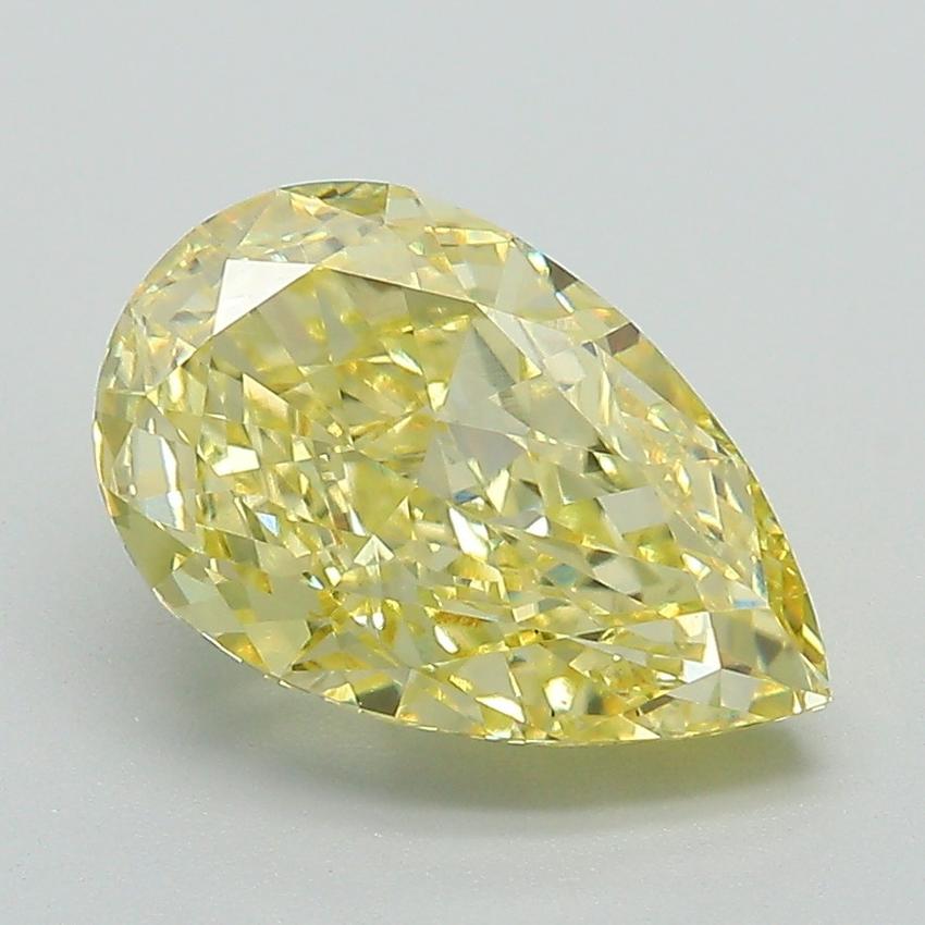 3.04 Ct. Fancy Intense Yellow Pear Lab Grown Diamond