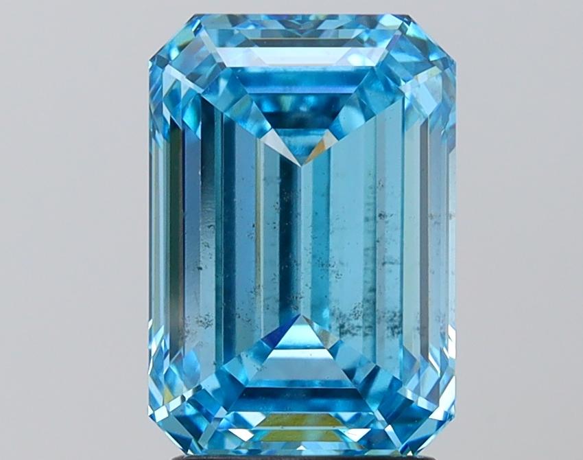 2.99 Ct. Fancy Vivid Blue Emerald Lab Grown Diamond
