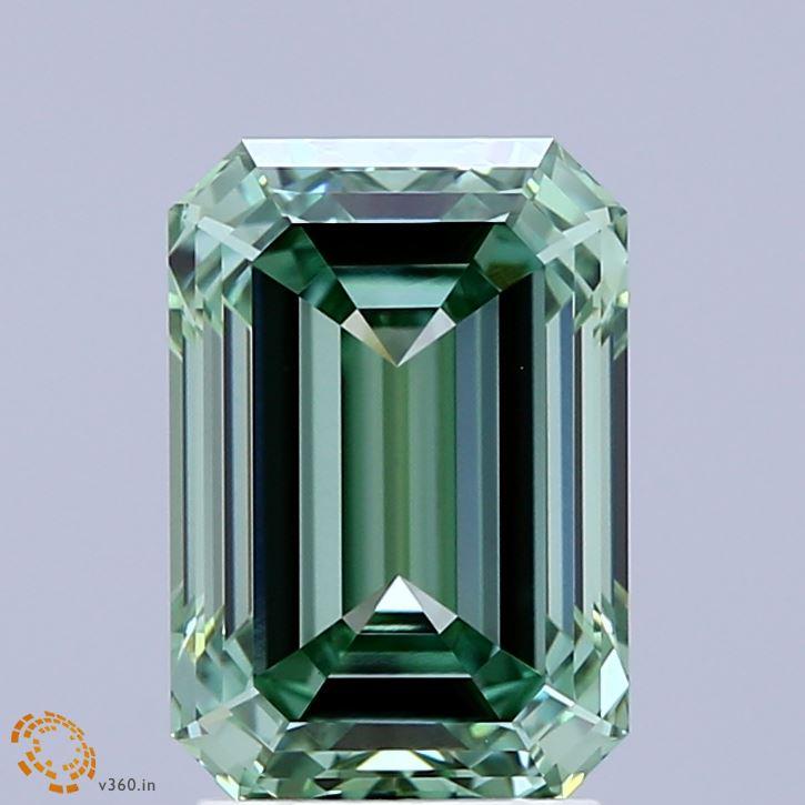 3.08 Ct. Fancy Vivid Green Emerald Lab Grown Diamond
