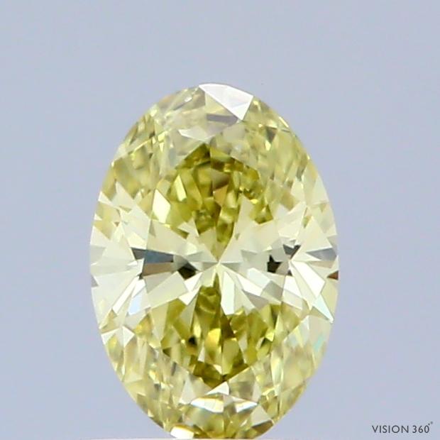 0.40 Ct. Fancy Intense Yellow Oval Lab Grown Diamond