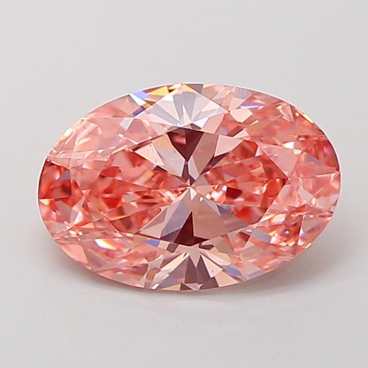 2.04 Ct. Fancy Vivid Pink Oval Lab Grown Diamond