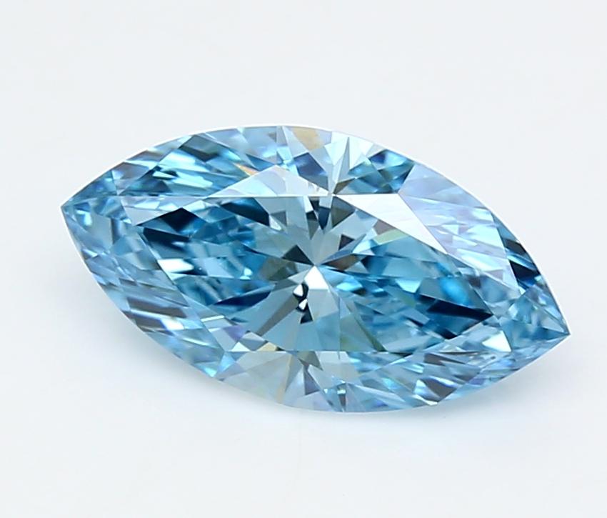 2.03 Ct. Fancy Vivid  Blue Marquise Lab Grown Diamond