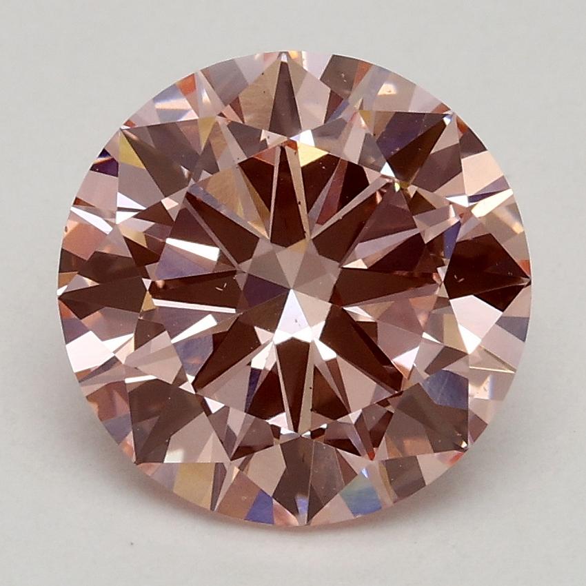 2.18 Ct. Fancy Intense Pink Round Lab Grown Diamond