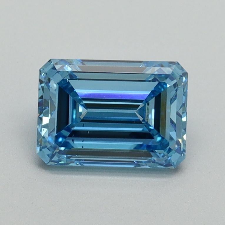 1.00 Ct. Fancy Vivid Blue Emerald Lab Grown Diamond