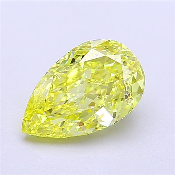 1.42 Ct. Fancy Intense  Yellow Pear Lab Grown Diamond
