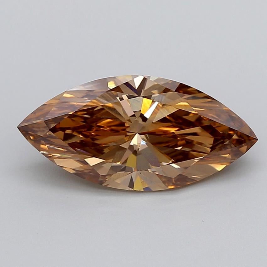 3.16 Ct. Fancy Light  Brown Marquise Lab Grown Diamond