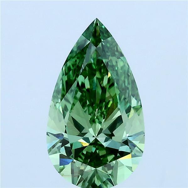 2.00 Ct. Fancy Green Pear Lab Grown Diamond