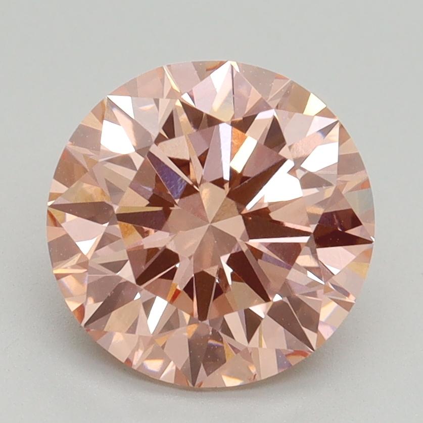 2.55 Ct. Fancy Intense Pink Round Lab Grown Diamond