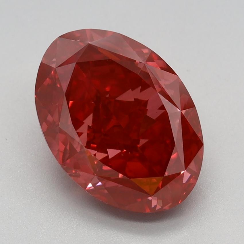 3.10 Ct. Fancy Vivid Pink Oval Lab Grown Diamond