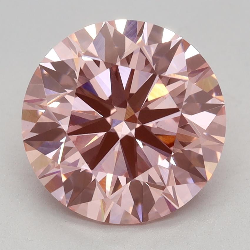 2.39 Ct. Fancy Vivid Pink Round Lab Grown Diamond