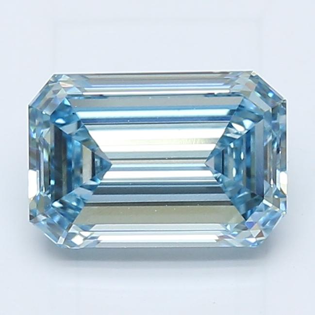 1.97 Ct. Fancy Intense Blue Emerald Lab Grown Diamond