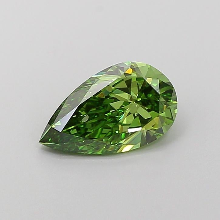 1.51 Ct. Fancy Vivid Green Pear Lab Grown Diamond