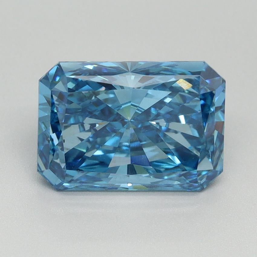 3.14 Ct. Fancy Vivid Blue Radiant Lab Grown Diamond